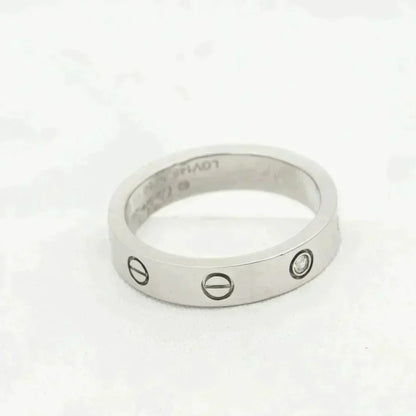 [Leaves]LOVE RING 4MM 1 DIAMOND SILVER