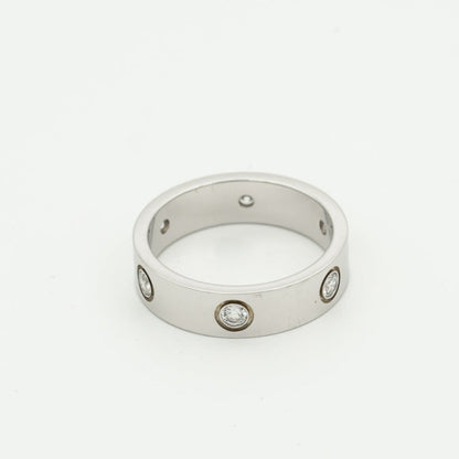 [Leaves]LOVE RING 5.5MM 6 DIAMONDS SILVER
