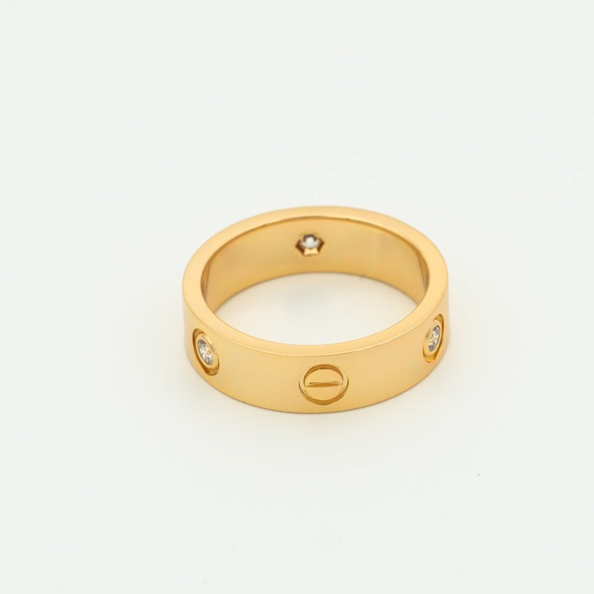 [Leaves]LOVE RING 5.5MM 3 DIAMONDS PINK GOLD