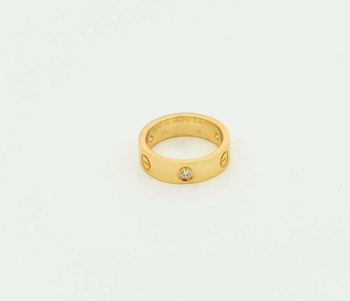 [Leaves]LOVE RING 5.5MM 3 DIAMONDS GOLD