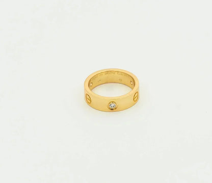 [Leaves]LOVE RING 5.5MM 3 DIAMONDS GOLD