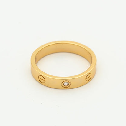 [Leaves]LOVE RING 4MM 1 DIAMOND PINK GOLD