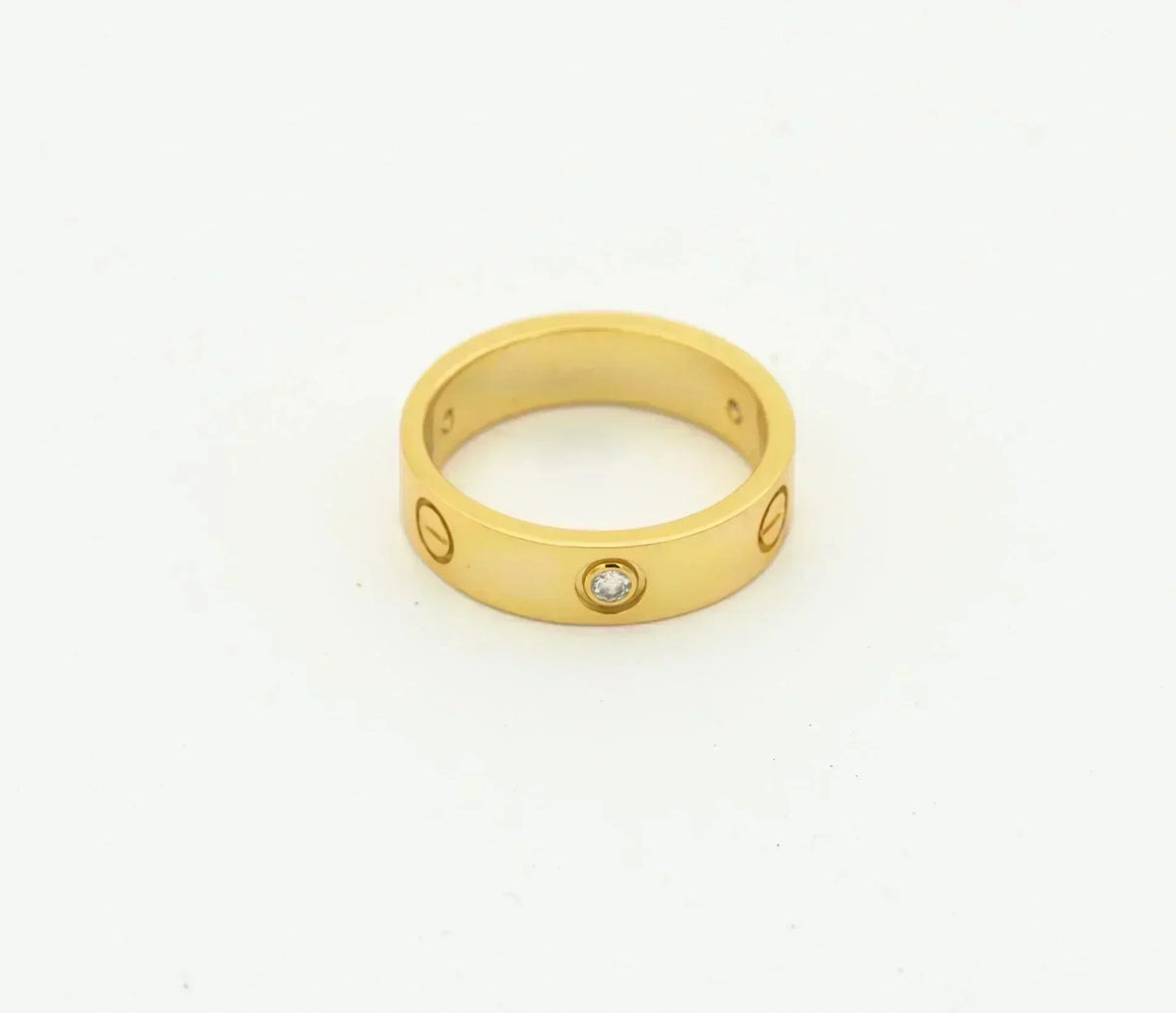 [Leaves]LOVE RING 4MM 1 DIAMOND GOLD