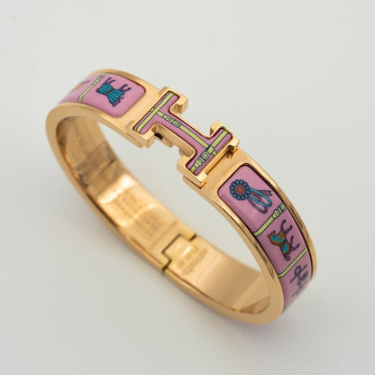 [Leaves]H ROSE GOLD BRACELET PINK CERAMIC
