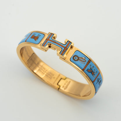 [Leaves]H ROSE GOLD BRACELET BLUE CERAMIC