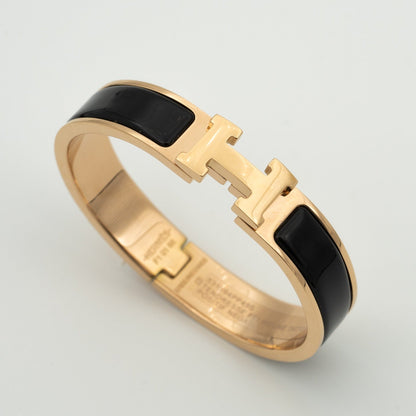 [Leaves]H BLACK BRACELET