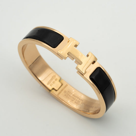 [Leaves]H BLACK BRACELET
