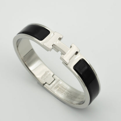 [Leaves]H BLACK BRACELET
