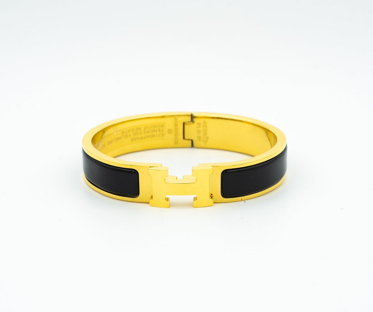 [Leaves]H BLACK BRACELET
