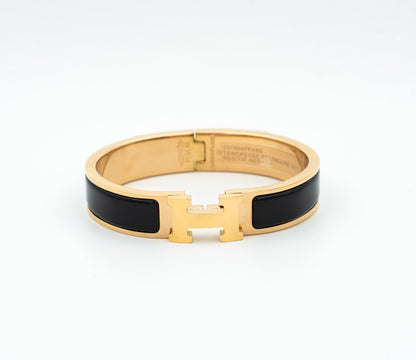 [Leaves]H BLACK BRACELET