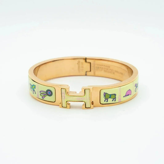 [Leaves]H ROSE GOLD BRACELET CREAM CERAMIC