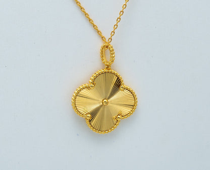 [Leaves]CLOVER 25MM PEDANT NECKLACE GOLD