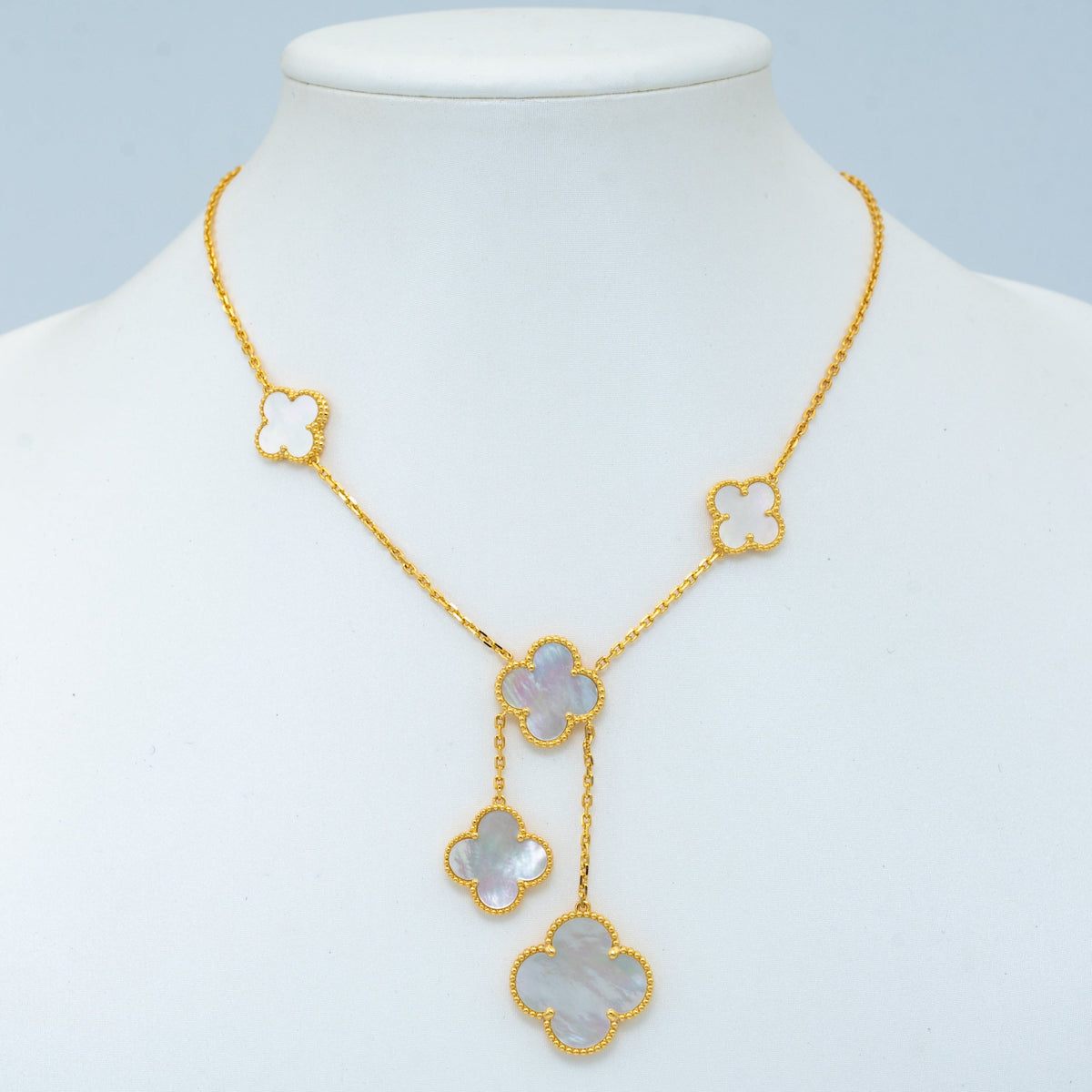 [Leaves]CLOVER MOTHER OF PEARL NECKLACE 6 MOTIF
