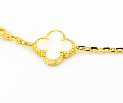 [Leaves]CLOVER BRACELET 5 MOTIFS ONYX MOP