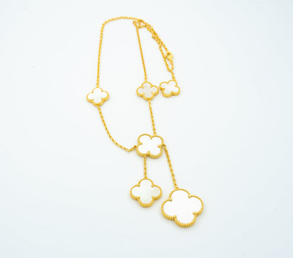 [Leaves]CLOVER MOTHER OF PEARL NECKLACE 6 MOTIF
