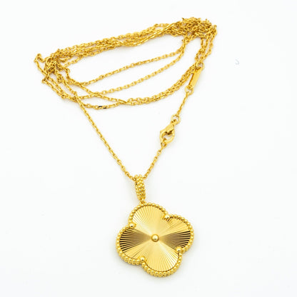 [Leaves]CLOVER 25MM PEDANT NECKLACE GOLD