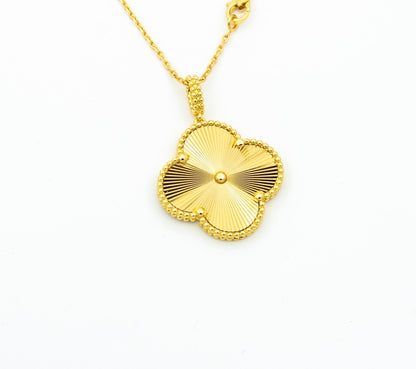 [Leaves]CLOVER 25MM PEDANT NECKLACE GOLD
