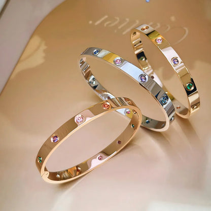 [Leaves]CLASSIC 6.1MM LOVE BRACELET 10-DIAMOND MULTICOLOR