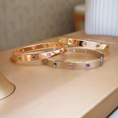 [Leaves]CLASSIC 6.1MM LOVE BRACELET 10-DIAMOND MULTICOLOR