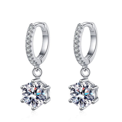 [Leaves]CLASSIC 6-PRONG MOISSANITE DROP EARRINGS