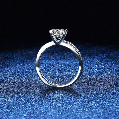 [Leaves]ELEGANT 4-PRONG CROSSOVER MOISSANITE ENGAGEMENT RING