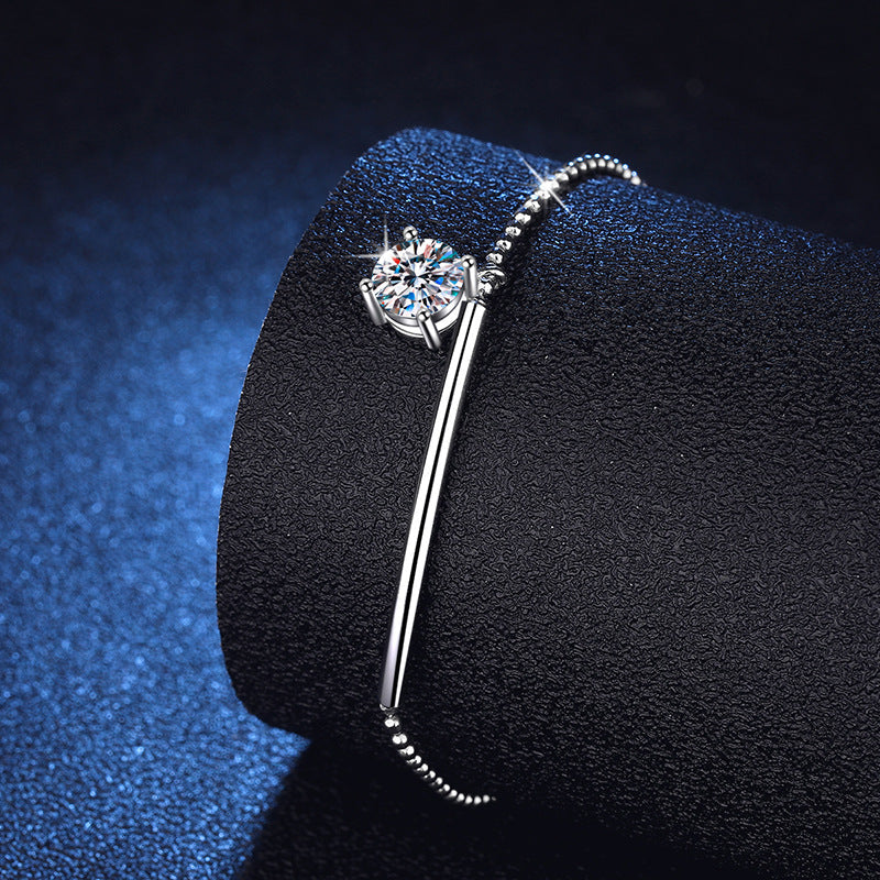 [Leaves]ELEGANT HALF-MOON CURVE MOISSANITE BRACELET