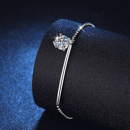 [Leaves]ELEGANT HALF-MOON CURVE MOISSANITE BRACELET