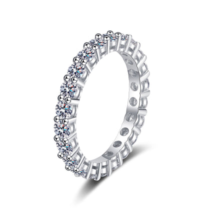 [Leaves]LUXURIOUS 2.2 CARAT FULL ETERNITY MOISSANITE RING