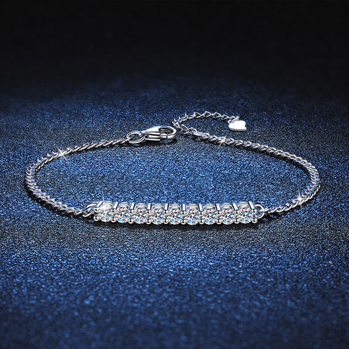 [Leaves]SMILING CURVE MOISSANITE BRACELET
