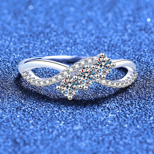 [Leaves]INTERTWINING LOVE MOISSANITE RING