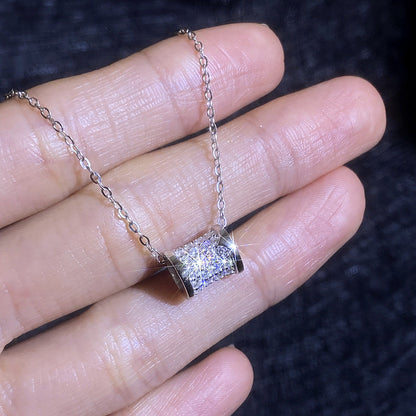 [Leaves]FULL-PAVE "HOURGLASS" MOISSANITE NECKLACE