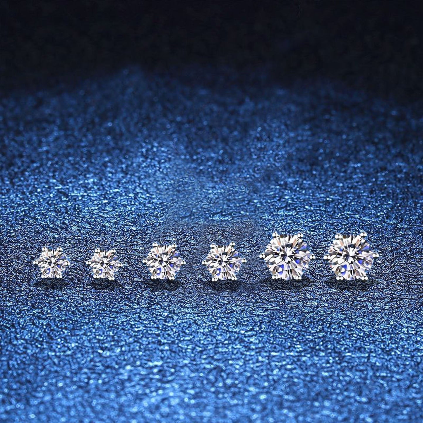 [Leaves]SIX-PRONG MOISSANITE EARRINGS