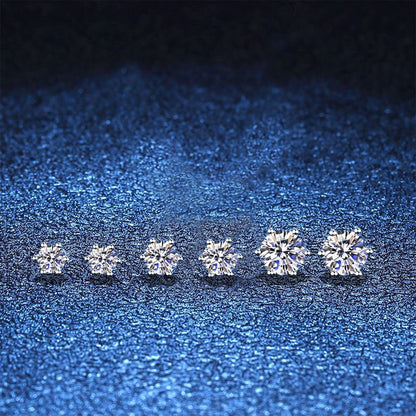 [Leaves]SIX-PRONG MOISSANITE EARRINGS