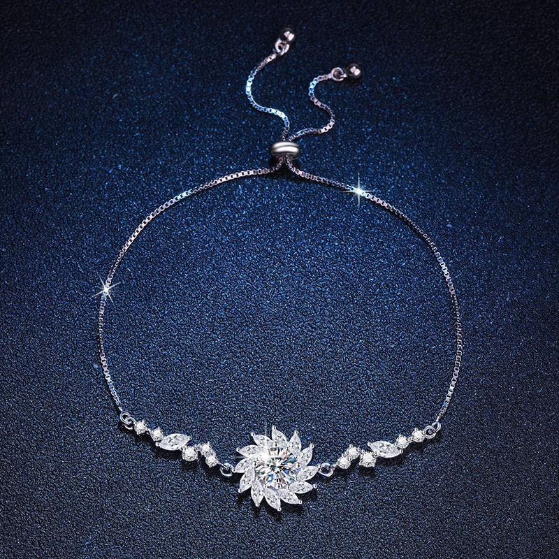 [Leaves]RADIANT SUNFLOWER MOISSANITE BRACELET