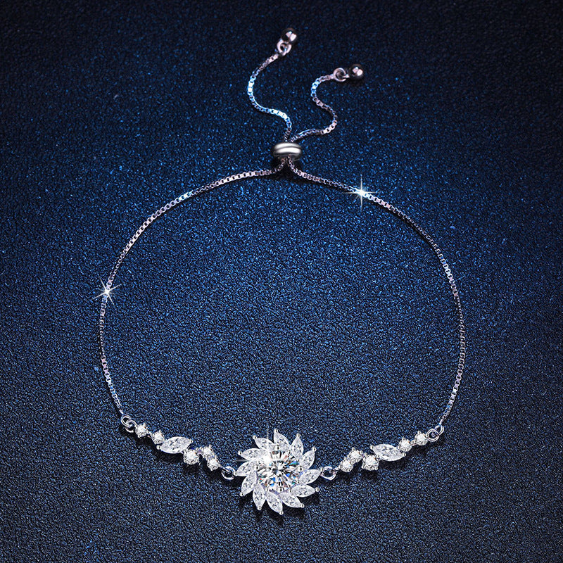 [Leaves]RADIANT SUNFLOWER MOISSANITE BRACELET