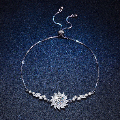 [Leaves]RADIANT SUNFLOWER MOISSANITE BRACELET