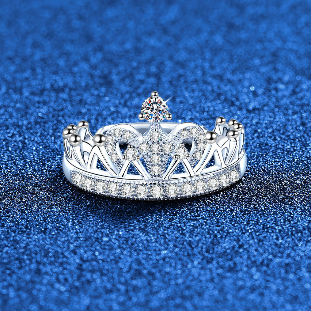 [Leaves]DREAMY CROWN MOISSANITE RING - 1.2CT ELEGANT PRINCESS STYLE