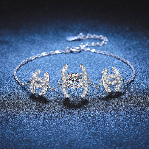 [Leaves]CLASSIC INTERLOCKING MOISSANITE BRACELET