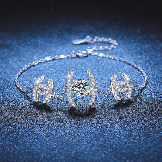 [Leaves]CLASSIC INTERLOCKING MOISSANITE BRACELET