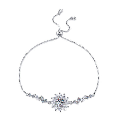 [Leaves]RADIANT SUNFLOWER MOISSANITE BRACELET