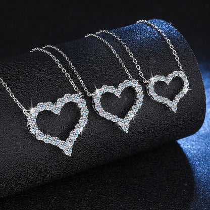 [Leaves]ROMANTIC HEART MOISSANITE PENDANT NECKLACE