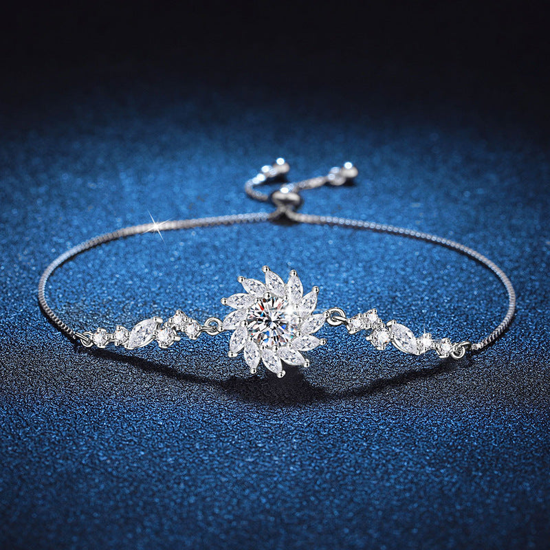 [Leaves]RADIANT SUNFLOWER MOISSANITE BRACELET