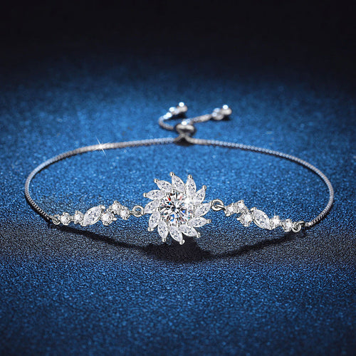 [Leaves]RADIANT SUNFLOWER MOISSANITE BRACELET
