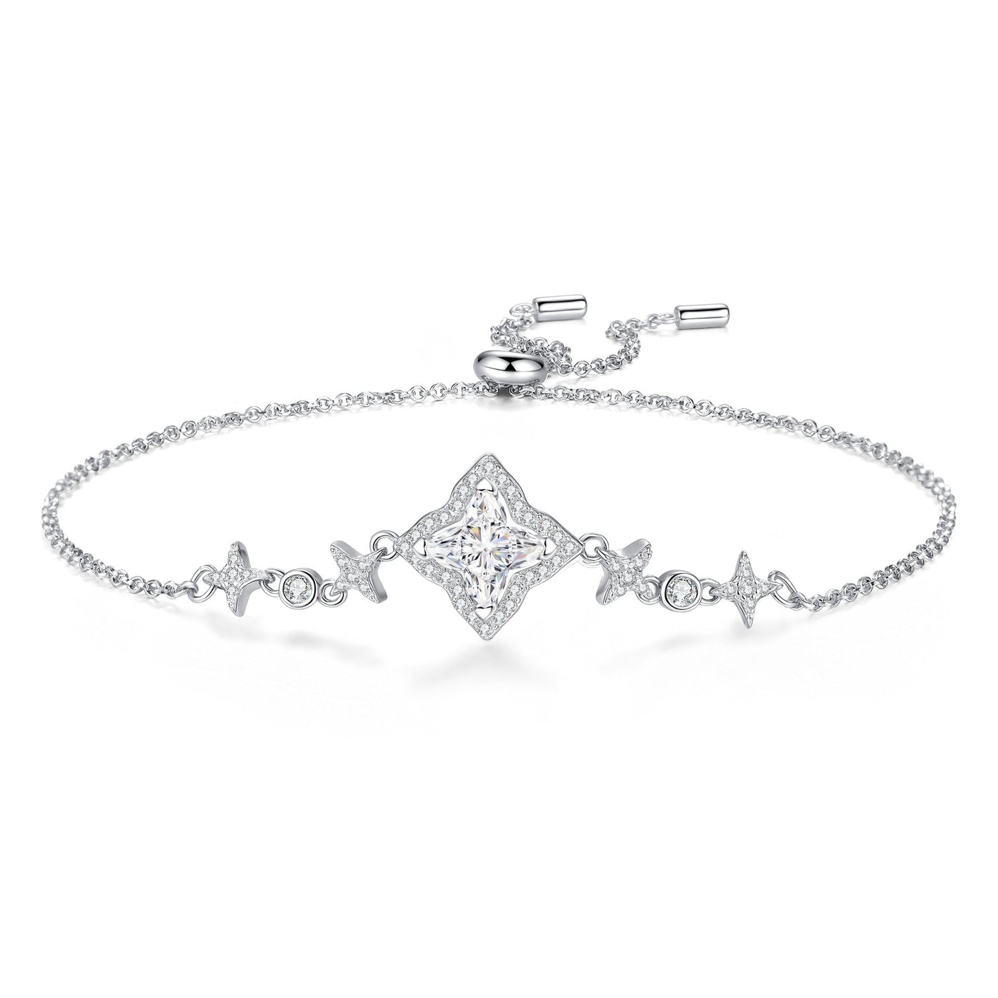 [Leaves]MARQUISE-CLOVER MOISSANITE BRACELET
