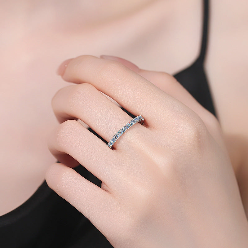 [Leaves]DAINTY 0.87CT FULL ETERNITY MOISSANITE RING