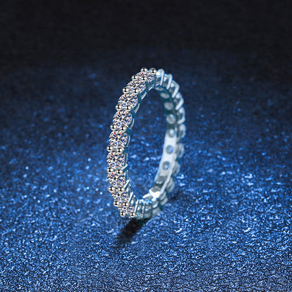 [Leaves]LUXURIOUS 2.2 CARAT FULL ETERNITY MOISSANITE RING