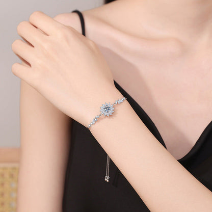 [Leaves]RADIANT SUNFLOWER MOISSANITE BRACELET