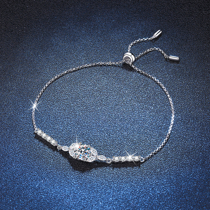 [Leaves]BLOOMING STAR-FLOWER MOISSANITE BRACELET
