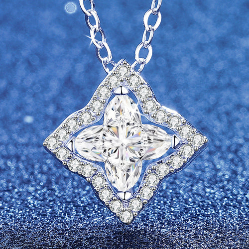 [Leaves]STAR-CLOVER MOISSANITE NECKLACE