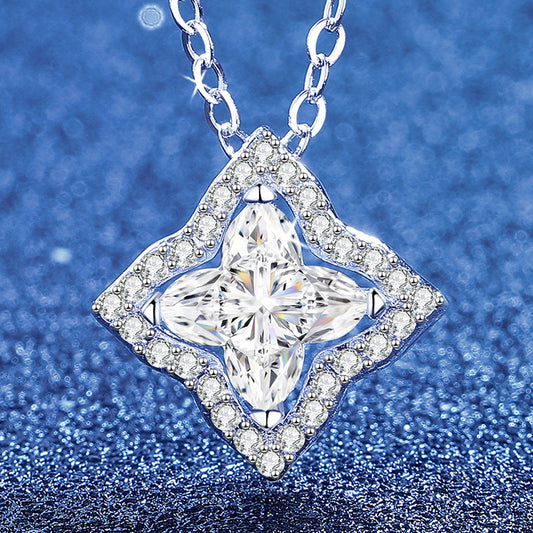 [Leaves]STAR-CLOVER MOISSANITE NECKLACE